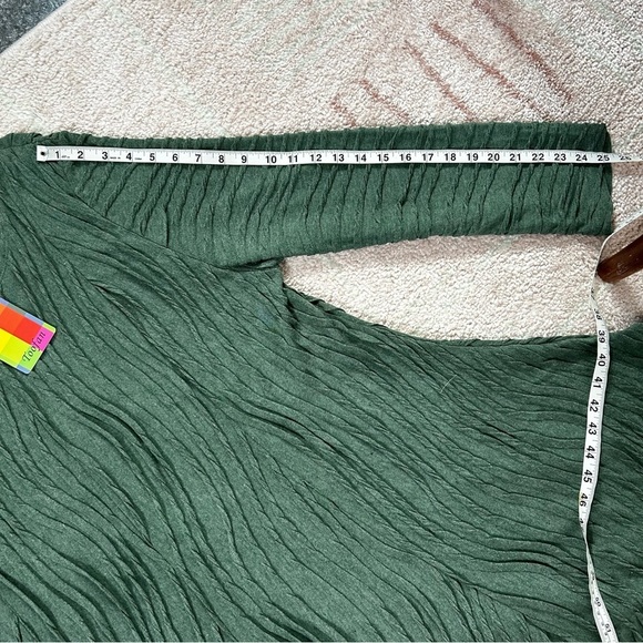 NWT Toofan Textured Sage Green Tunic Top Size 1X Lagenlook Art to Wear - Picture 8 of 9